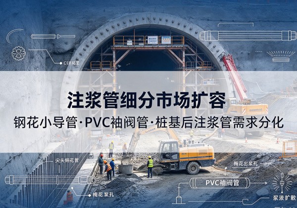 西工注浆管细分市场扩容，隧道钢花小导管、PVC 袖阀管、桩基后注浆管需求分化
